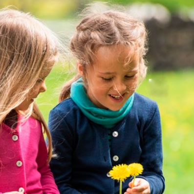 Braga de cuello de lana merino y seda, niños Braga de cuello de lana merino y seda para niños, sin químicos
