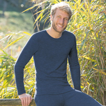 Tomar conciencia medio invernadero Camisetas térmica lana merino hombre 💙 Blaugab