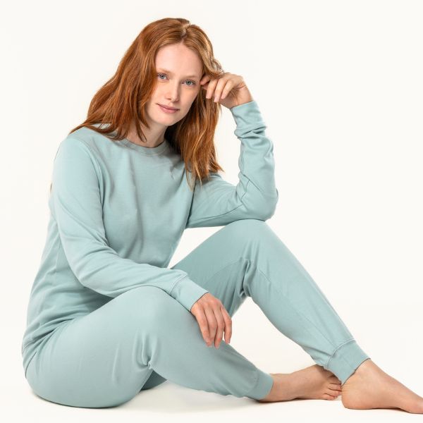 Pijama 100% algodón orgánico crudo, mujer