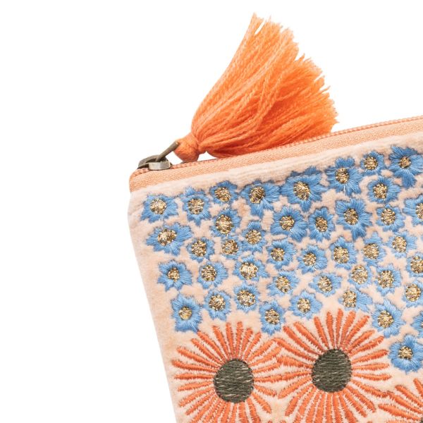 Clutch tela estampado floral algodón