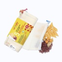 Pack 5 bolsas reutilizables para compra a granel, tamaño L
