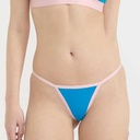 Tanga algodón orgánico AZUL