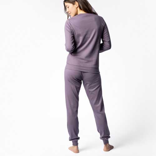 Pijama 100% algodón orgánico mujer Lila