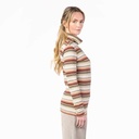 Camiseta algodón orgánico cuello alto NIA Rayas