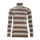 Camiseta algodón orgánico cuello alto NIA Rayas