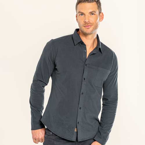 Sid black organic cotton shirt