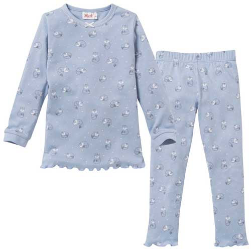 Pijama para niñas 100% algodón orgánico Zorros