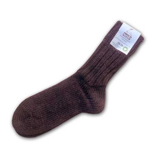 100% brown pure wool socks