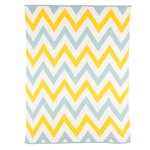 100% organic cotton baby blanket ZigZag