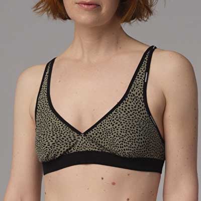 Organic Cotton Leopard Bra