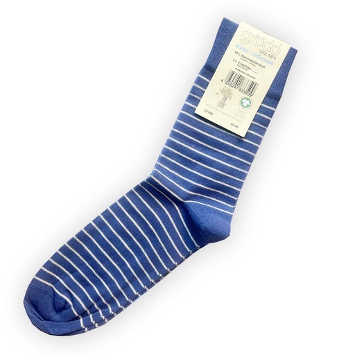 Blue striped organic cotton sock