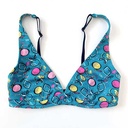 Organic cotton bikini bra with fruit print