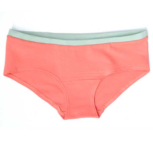 Braga Bikini algodón orgánico Coral