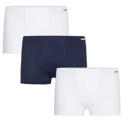Pack of 3 100% organic cotton boxers for boys