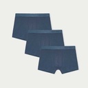 Pack of 3 organic cotton boxers Blue