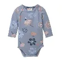 100% organic cotton bodysuit with flowers