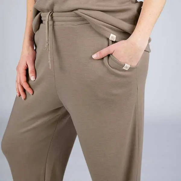 Unisex wool and silk jogger pants
