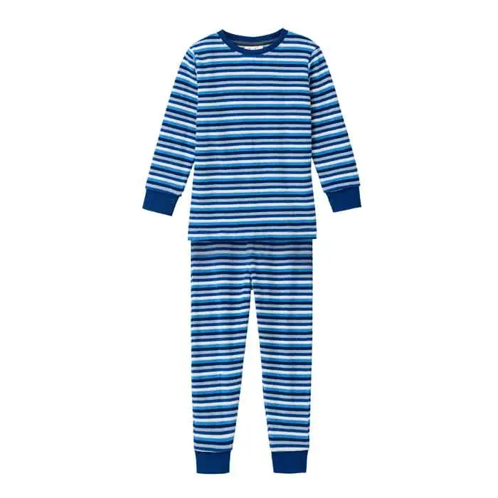 Pijama de rizo algodón orgánico 100% con rayas marineras