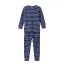 100% organic cotton corduroy pajamas with dark stripes