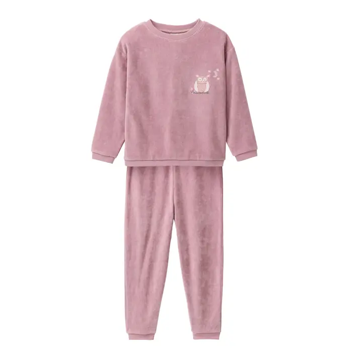 Pijama de rizo algodón orgánico 100% con Búho