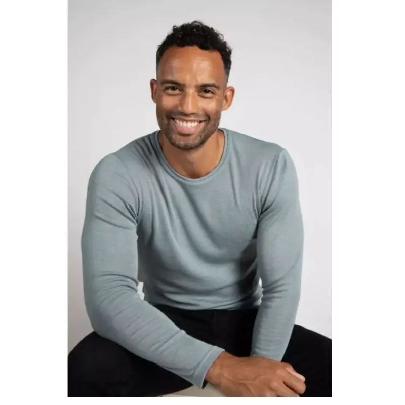 Merino wool and silk undershirt Man
