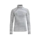 100% organic cotton high neck striped t-shirt