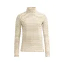 100% organic cotton high neck striped t-shirt