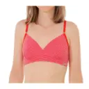 Organic cotton non-wired bra, stripes