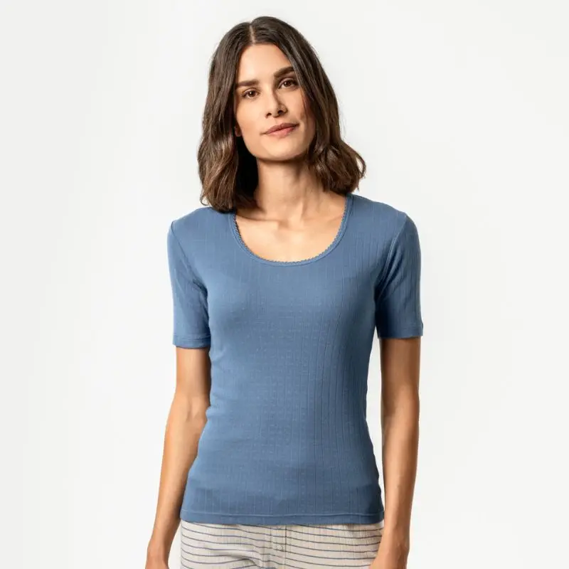 Camiseta m. corta pijama 100% algodón orgánico mujer ROOS