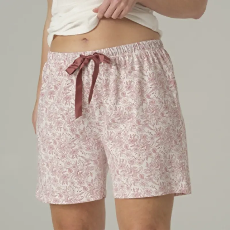 Pantaló pijama curt 100% cotó orgànic Floral COMAZO