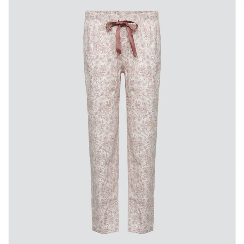 Women's pajama pants long 100% organic cotton Floral