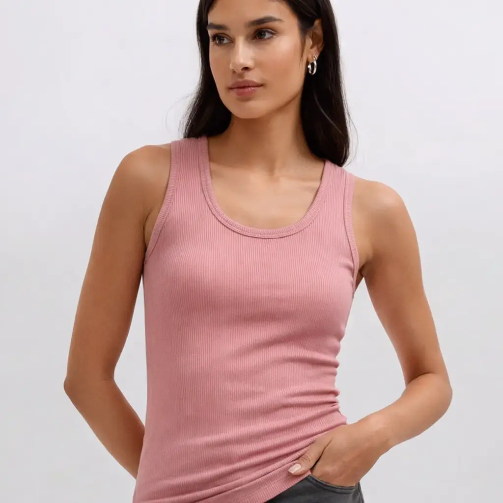 Camiseta algodón orgánico con tirantes gruesos