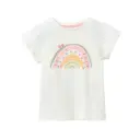 Camiseta algodón orgánico 100% m. corta para niñ Arcoíris