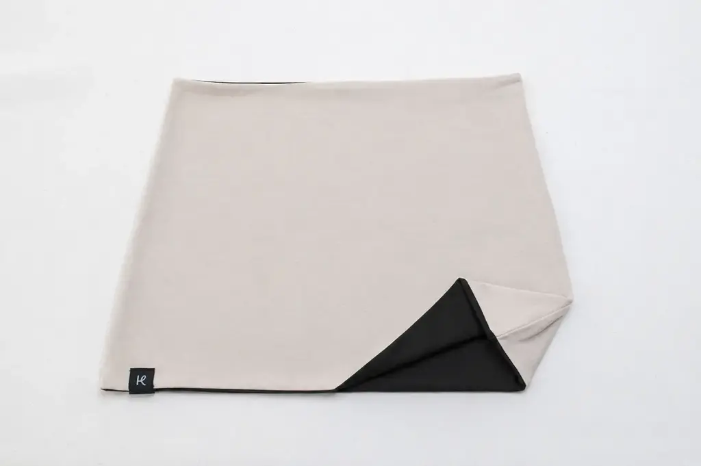 Haramaki de algodón orgánico reversible Gris claro-Negro