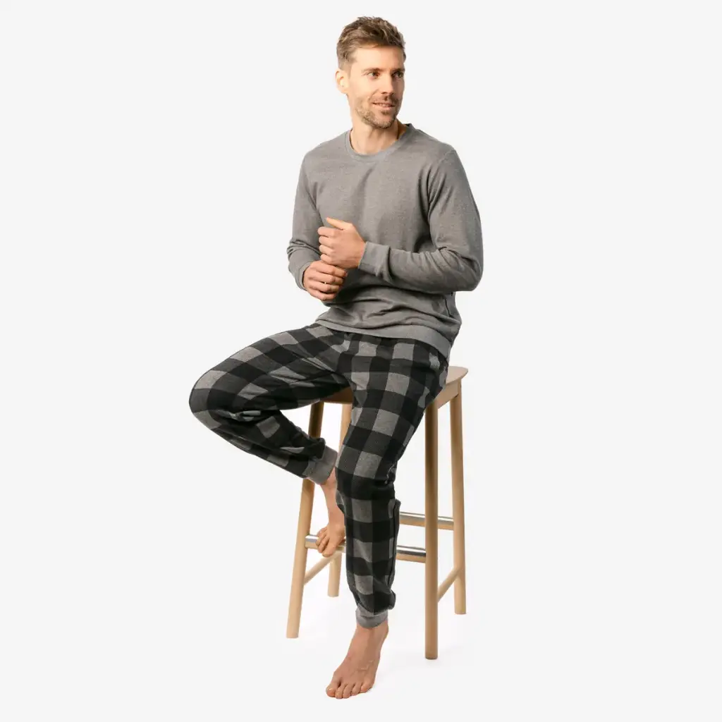 Pijama largo hombre 100% algodón orgánico ALVAR - Living Crafts