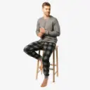 Men's long pyjamas 100% organic cotton ALVAR - Living Crafts