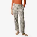 Pantalón largo de pijama 100% algodón orgánico con estampado de cuadros