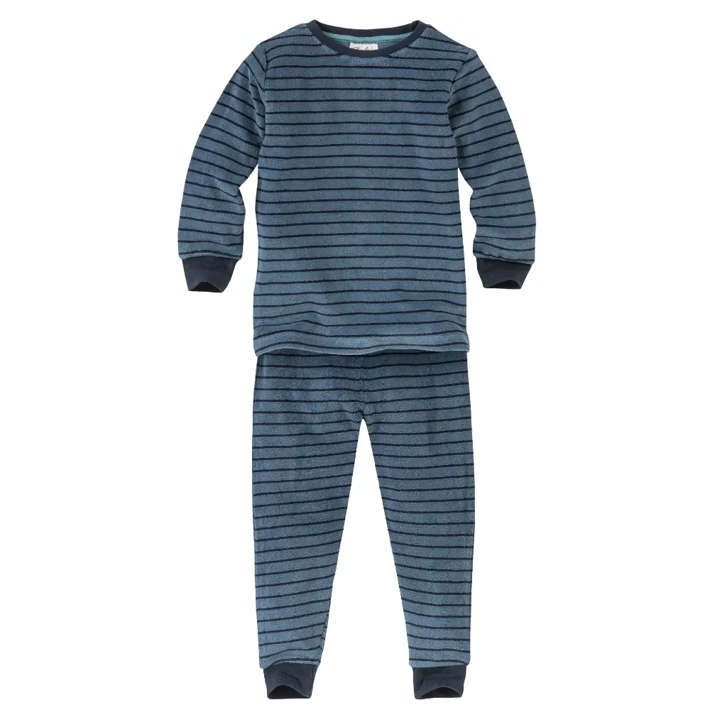 Pijama de ris cotó orgànic 100% blau