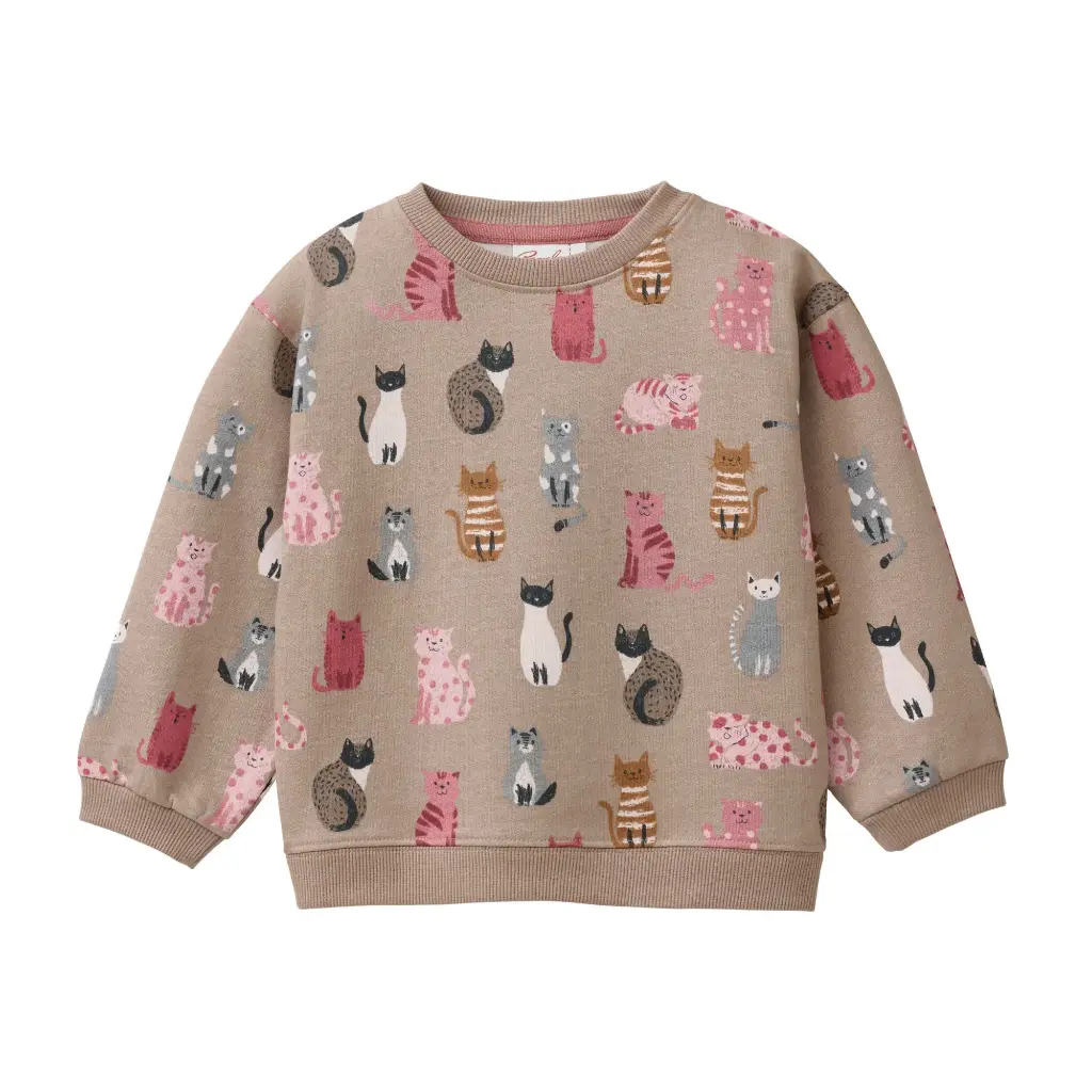 Kids' 100% organic cotton sweater – Cats
