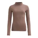 Camiseta algodón orgánico 100% cuello alto Marrón