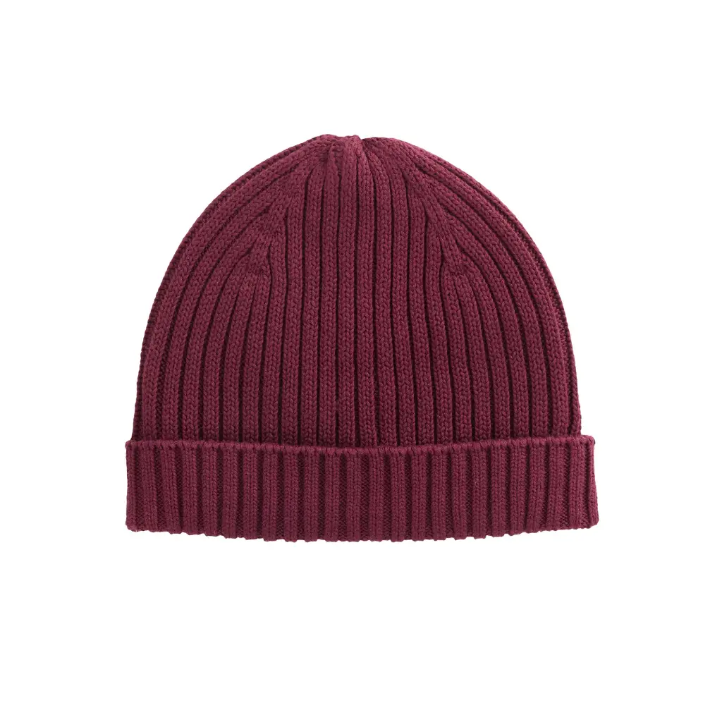 Gorro de algodón orgánico 100% de punto acanalado
