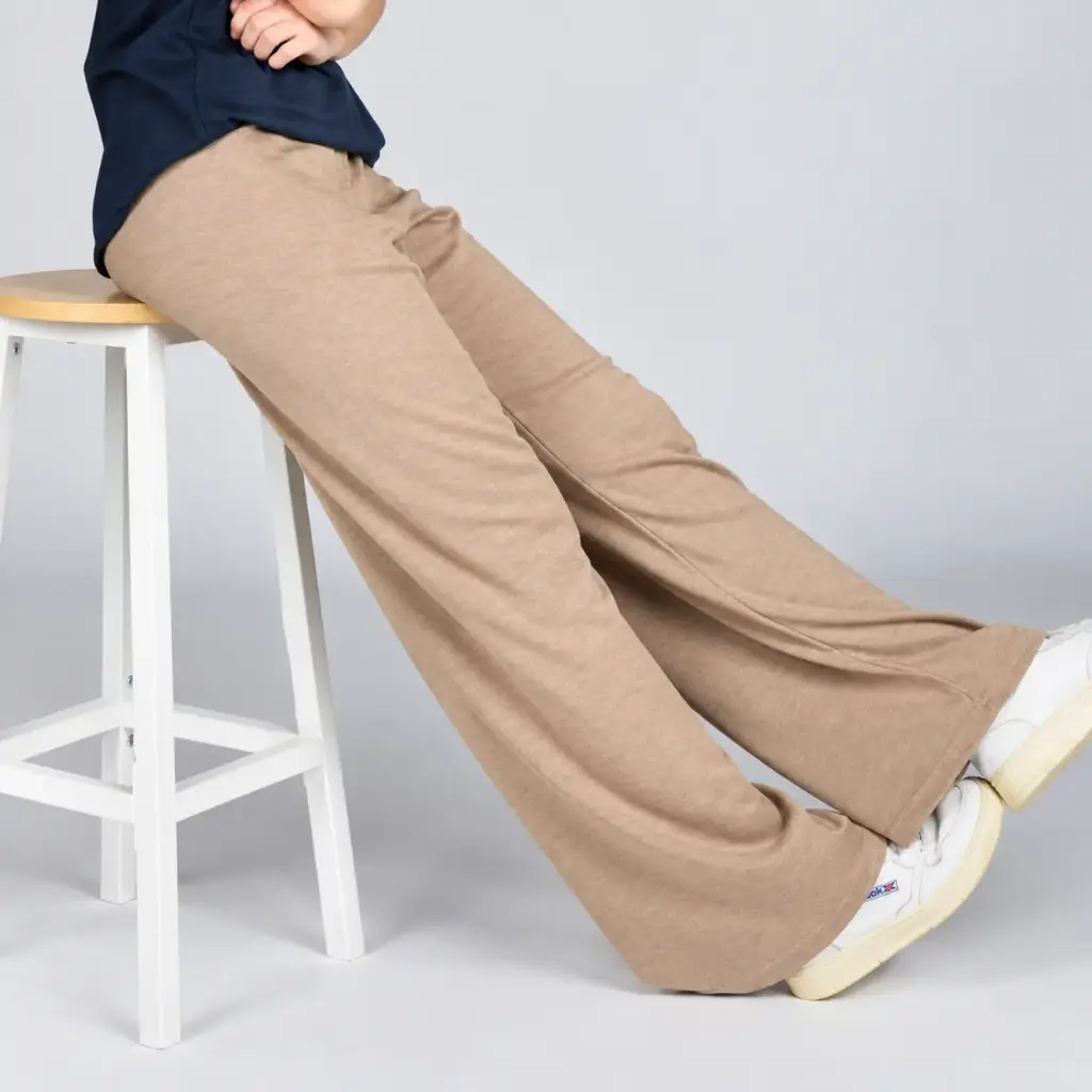 Pantalón jogger recto de lana y seda Unisex