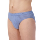 Calzoncillo slip de algodón orgánico, azul rayas Talla XXL