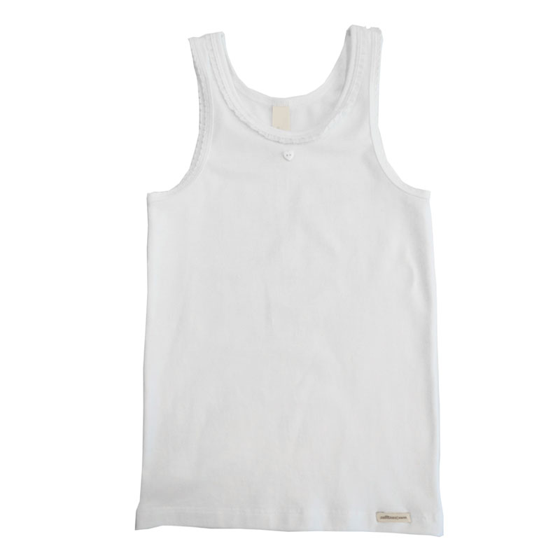 Organic cotton undershirt, ruffles COMAZO