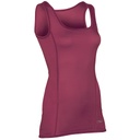 Women's slim-fit technical tank top in merino wool and silk