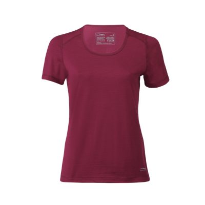 Samarreta tècnica llana merino i seda Regular Fit Verda Dona