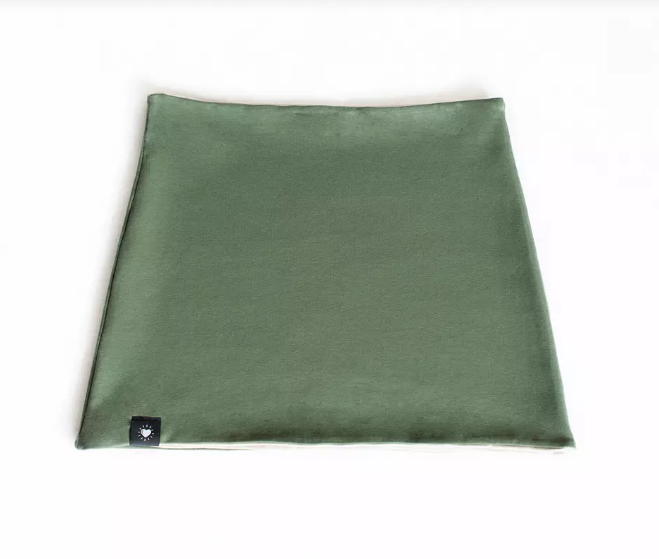 Haramaki de algodón orgánico reversible Verde Caqui-Beige