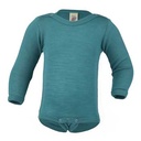 Thermal wool bodysuit for baby Turquoise