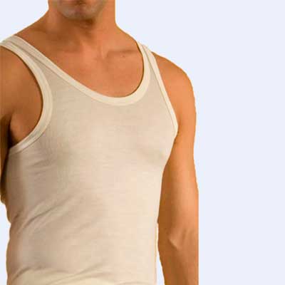 100 % lana de merino camiseta sin mangas para hombre