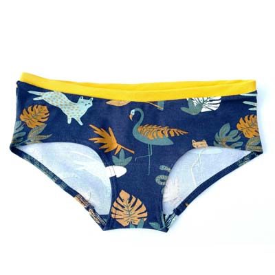 Tropical organic cotton culotte panties